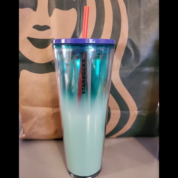 teal starbucks cup